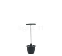 Zafferano Poldina Reverso Lampada ricaricabile LED, grigio scuro