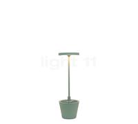 Zafferano Poldina Reverso Lampada ricaricabile LED, verde pallido