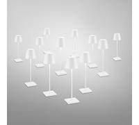 zafferano Poldina set da 12 lampade da tavolo ricaricabili, LED con stazione di ricarica, LD0350RP#2+LD0340B3#12, Poldina Pro Poldina [Lampade per Interni > Lampade da Tavolo]