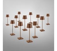 zafferano Poldina set da 12 lampade da tavolo ricaricabili, LED con stazione di ricarica, LD0350RP#2+LD0340R3#12, Poldina Pro Poldina [Lampade per Interni > Lampade da Tavolo]