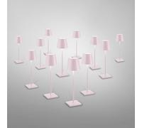 zafferano Poldina set da 12 lampade da tavolo ricaricabili, LED con stazione di ricarica, LD0350RP#2+LD0340P3#12, Poldina Pro Poldina [Lampade per Interni > Lampade da Tavolo]