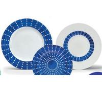 Zafferano Set 3 Pz Tris Piatti Blu Perle