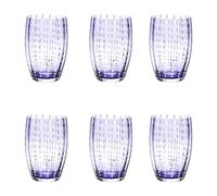 Zafferano Set 6 Bicchieri Tumbler Perle in Vetro Lavanda