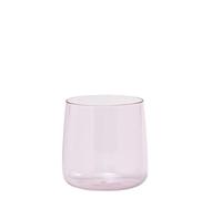 Zafferano Set di 6 bicchieri No Bilia in vetro borosilicato soffiato a mano, design elegante e resistente, colore rosa, ideale per bevande fredde