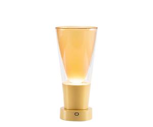 Zafferano Soffio Vase Lampada da Tavolo Portatile LedTouch Dimmer Oro Ambra