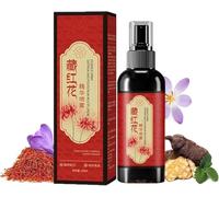 Zafferano spray per capelli - 100 ml essenza zafferano siero grigio a nero, spray per capelli vegetali a lunga durata, rinforzante per le radici dei capelli, spray lucido leggero e non grasso (1 pezzo