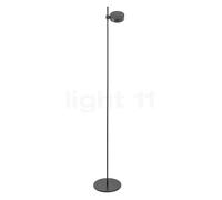 Zafferano Super O Batteria lampada da terra LED 1 fuocho, nero opaco