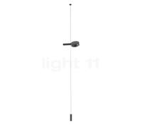 Zafferano Super O Lampada ricaricabile LED con Kit di sospensione - 1 fuocho - con contrappeso, nero opaco