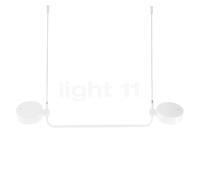 Zafferano Super O Lampada ricaricabile LED con Kit di sospensione - lineare - 2 fuochi, bianco opaco