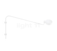 Zafferano Super O Lampada ricaricabile LED con Supporto a parete girevole, bianco opaco