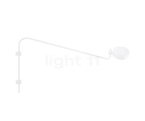 Zafferano Super O Lampada ricaricabile LED con Supporto a parete girevole, bianco opaco