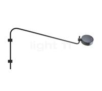 Zafferano Super O Lampada ricaricabile LED con Supporto a parete girevole, nero opaco