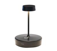 Zafferano, Swap Mini, Lampada da Tavolo Ricaricabile e Senza Fili con Controllo Touch, Adatta per Salotto ed Esterni, Dimmer a Step, 2200-3000 K, Altezza 14,8 cm, Colore Nero