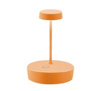 Zafferano Lampada Swap Mini, Lampada da Tavolo Ricaricabile e Senza Fili con Controllo Touch, Adatta per Salotto ed Esterni, Dimmer, 2700 K, Altezza 14,8 cm, Colore Arancio