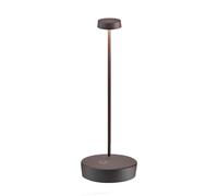 Zafferano, Lampada Swap Pro, Lampada da Tavolo Ricaricabile e Senza Fili con Controllo Touch, Adatta per Salotto ed Esterni, Dimmer a Step, 2200-3000 K, Altezza 29 cm, Colore Corten