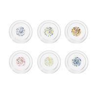 Zafferano Teca Terrazo - Set di 6 bicchieri da acqua, trasparente, con inclusioni in 6 diversi colori