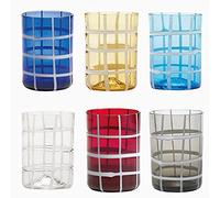 Zafferano Twiddle Tumbler Set 6 Bicchieri Acqua Colori Vari