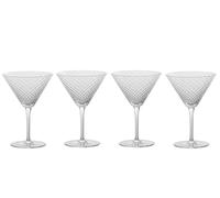 Zafferano Veneziano Mixology Bicchiere per cocktail long drink liquori | 4 pezzi | motivo sfaccettato | soffiato a mano (Martini (VN01800)