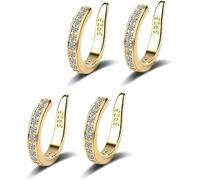 Zafiller Ear Clip, Ear Corrector Non Piercing Ears Cuff Cartilage Earrings, Pierceless Ears Cuff Earring for Women, Portable and Adjustable Fake Earrings (gold-2pairs)