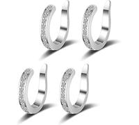 Zafiller Ear Clip, Ear Corrector Non Piercing Ears Cuff Cartilage Earrings, Pierceless Ears Cuff Earring for Women, Portable and Adjustable Fake Earrings (silver-2pairs)
