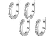 Zafiller Ear Clip,Fixura Ear Clip Ears Cuff Earrings for Women,Adjustable Fake Earrings,Non Piercing Plated Ears Cuffs,Non Pierced Clip On Earring,Ear Corrector Clips, misura unica, Rame, Nessuna