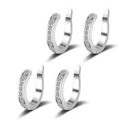 Zafiller Ear Clip,Pierceless Ear Cuff Earrings for Women, Non Pierced Clip on Cartilage Earring Adjustable Fake Earrings,Thin Chunky Ear Cuffs Non Piercing for Women (Silver-2Pairs)