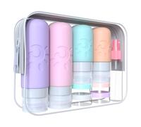 Zafit Confezione da 18 flaconi da viaggio per articoli da toeletta, contenitori da viaggio in silicone approvati dalla TSA, a prova di perdite e ricaricabili, accessori da viaggio per shampoo, balsamo