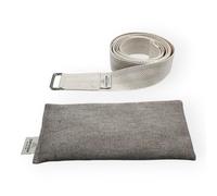 ZAFUZEN Atelier · Rituale di Stretching e Relax · Set Yoga con Cintura di Stretching e Cuscino per Occhi alla Lavanda · Kit Benessere per Yoga, Savasana e Relax · Modello Clay