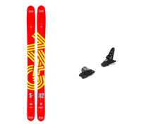 Zag - Attacchi per sci freeride/freestyle - Set Slap 112 2024 - rosso rosso 182 cm