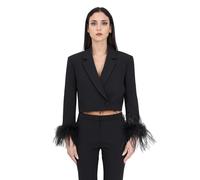 ZAGARESE Spencer Crepe Tecnico Stretch + Piume