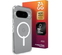 ZAGG Crystal Palace Snap Google Pixel 10/10 Pro Case - Magnetic Slim Phone Case, Graphene Enhanced, 13ft Drop Protection, Anti-Yellowing, Anti-Scratch, Wireless Charging Compatible, Clear