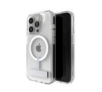 ZAGG Crystal Palace Snap KS - Custodia rinforzata in grafene con cavalletto per iPhone 15 Pro [6,1 pollici], compatibile con MagSafe, anti-ingiallimento, antiurto, cover posteriore per telefono