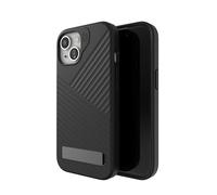 ZAGG Denali - Custodia a scatto per iPhone 15 con cavalletto, protezione dalle cadute (5 m), custodia per cellulare testurizzata a doppio strato, design antiscivolo, custodia MagSafe nera