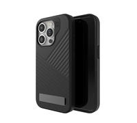 ZAGG Denali Snap KS - Custodia rinforzata in grafene con cavalletto per iPhone 15 Pro [6,1 pollici], compatibile con MagSafe, design a doppio strato, cover posteriore antiurto (nero)