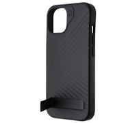 ZAGG Denali - Custodia a scatto per iPhone 15 con cavalletto, protezione dalle cadute (5 m), custodia per cellulare testurizzata a doppio strato, design antiscivolo, custodia MagSafe nera