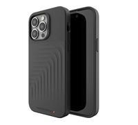 ZAGG Gear 4 Brooklyn Snap D30 Custodia protettiva compatibile con iPhone 14 Max, sottile, antiurto, ricarica wireless, MagSafe, pelle vegana, (nero)