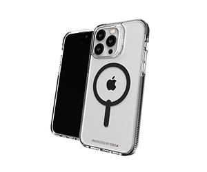 ZAGG Gear 4 Santa Cruz Snap D30 Custodia protettiva compatibile con iPhone 14 Pro Max, sottile, antiurto, ricarica wireless, compatibile MagSafe, (nero)