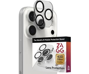 ZAGG Glass Elite iPhone Camera Lens Protector for iPhone 17 Pro Max / 17 Pro - Camera Frame, Maximum Impact & Scratch Protection, Anti-Reflective Technology, Smudge-Resistant, Precise Fit