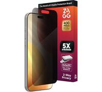 ZAGG Glass Elite Privacy - Pellicola protettiva per iPhone 17 Pro Max, in vetro temperato 5 volte più resistente, tecnologia ClearPrint per una trasparenza senza sbavature, liscia al tatto, copertura
