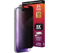 ZAGG Glass Elite Privacy Screen Protector for iPhone 17 Pro - 2-Way Privacy Filter, 5X Stronger, Fingerprint-Resistant, InvisibleShield, Easy Two-Step Installation