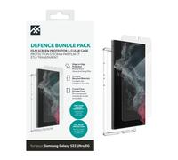 ZAGG iFrogz - Custodia protettiva per la difesa compatibile con Samsung Galaxy S22 Ultra, pellicola protettiva inclusa, resistente, a scatto, resistente alle sbavature, sottile, riciclata, trasparente