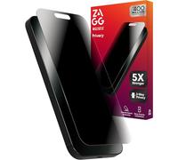 ZAGG InvisibleShield Glass Elite - Pellicola protettiva per iPhone 15 Pro, 5 volte più resistente, con bordi rinforzati, filtro privacy a 2 vie, superficie antigraffio e resistente alle sbavature