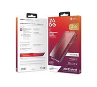 ZAGG Luxe Bundle Custodia per Samsung Galaxy A56 5G [6,7 pollici], vetro temperato, ricarica wireless, protezione da cadute da 3 m, sottile, design ondulato, trasparente