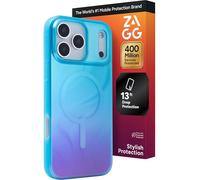 ZAGG Milan - Custodia a scatto per iPhone 17 Pro Max - Deep Aurora, custodia per telefono rinforzata in grafene con protezione dalle cadute (4 m), bordi testurizzati e design scintillante, compatibile