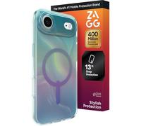 ZAGG Milan - Custodia a scatto per iPhone Air, con bolle iridescenti, rinforzata in grafene con protezione contro le cadute (4 m), bordi testurizzati e design scintillante, compatibile con ricarica