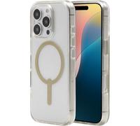 ZAGG Milan Snap Case Rinforzato in Grafene per iPhone 16 Pro [6,3 pollici], MagSafe Compatibile, Anti-Giallo, Design Sottile, Presa Sicura, Shockproof (Gold Glitter)