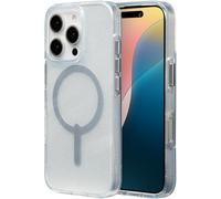 ZAGG Milan Snap Case Rinforzato in Grafene per iPhone 16 Pro [6,3 pollici], MagSafe Compatibile, Anti-Giallo, Design Sottile, Presa Sicura, Shockproof (Swirl Glitter)