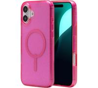 ZAGG Milan Snap Custodia per iPhone 16 Plus: rosa glitterato, compatibile con MagSafe, protezione anticaduta fino a 4 m di altezza, materiali riciclati, design sottile ed elegante
