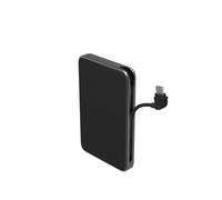 ZAGG mophie Powerstation Plus mini Power Bank, Batteria Portatile 5.000mAh con Cavi USB-C e Lightning, Ricarica Veloce per Due Dispositivi, per Smartphone, Tablet e altri dispositivi USB-C (Nero)