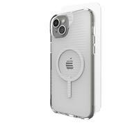 ZAGG Pacchetto Luxe Custodia protettiva a scatto e schermo in vetro per Apple iPhone 15 Plus/iPhone 14 Plus, Clear